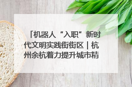 机器人“入职”新时代文明实践街街区｜杭州余杭着力提升城市精细化智能化管理水平