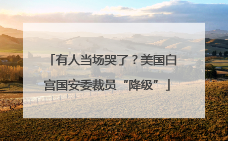 有人当场哭了？美国白宫国安委裁员“降级”