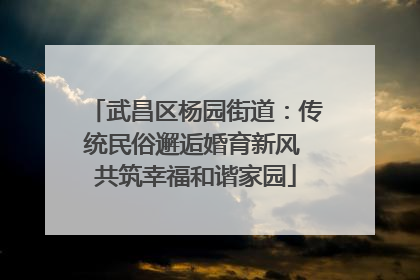 武昌区杨园街道：传统民俗邂逅婚育新风 共筑幸福和谐家园