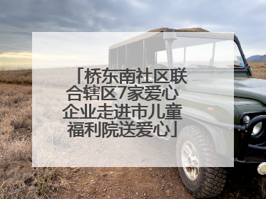 桥东南社区联合辖区7家爱心企业走进市儿童福利院送爱心