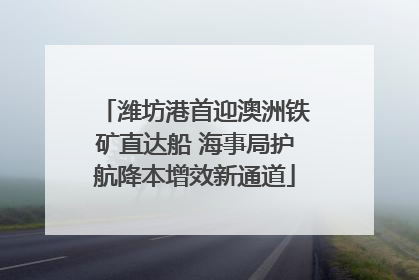 潍坊港首迎澳洲铁矿直达船 海事局护航降本增效新通道