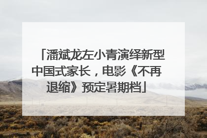 潘斌龙左小青演绎新型中国式家长，电影《不再退缩》预定暑期档