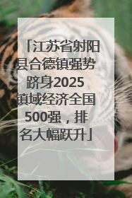 江苏省射阳县合德镇强势跻身2025镇域经济全国500强，排名大幅跃升