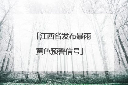 江西省发布暴雨黄色预警信号