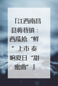 江西南昌县蒋巷镇：西瓜抢“鲜”上市 奏响夏日“甜蜜曲”