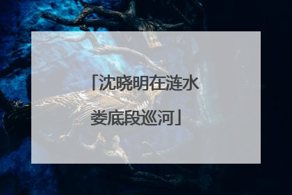 沈晓明在涟水娄底段巡河