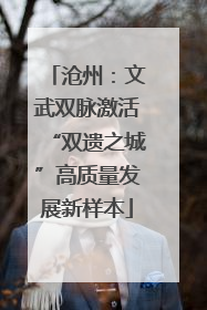 沧州：文武双脉激活“双遗之城”高质量发展新样本