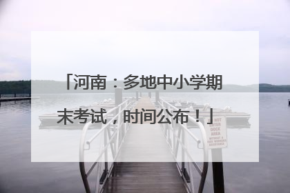 河南：多地中小学期末考试，时间公布！