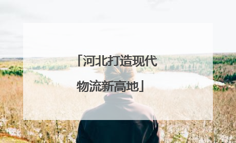 河北打造现代物流新高地