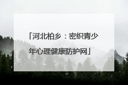 河北柏乡：密织青少年心理健康防护网