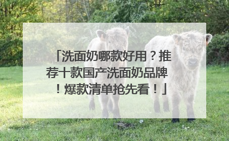 洗面奶哪款好用？推荐十款国产洗面奶品牌！爆款清单抢先看！