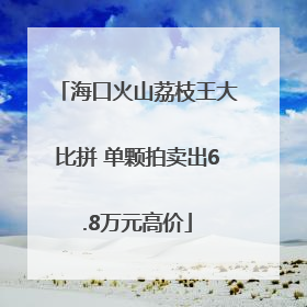 海口火山荔枝王大比拼 单颗拍卖出6.8万元高价