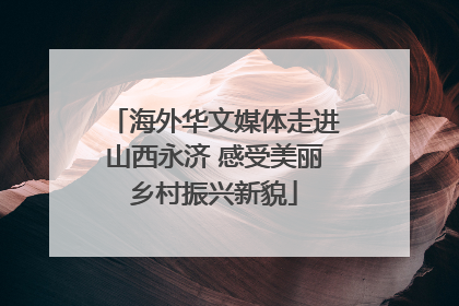 海外华文媒体走进山西永济 感受美丽乡村振兴新貌