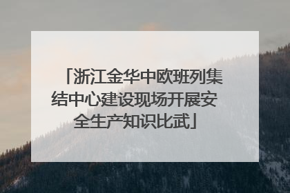 浙江金华中欧班列集结中心建设现场开展安全生产知识比武