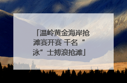 温岭黄金海岸抢滩赛开赛 千名“泳”士搏浪抢滩