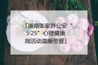 湖南张家界公安“5·25”心理健康周活动温暖警营