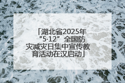 湖北省2025年“5·12”全国防灾减灾日集中宣传教育活动在汉启动