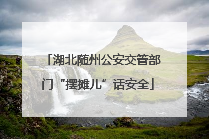 湖北随州公安交管部门“摆摊儿”话安全