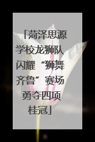 菏泽思源学校龙狮队闪耀“狮舞齐鲁”赛场 勇夺四项桂冠