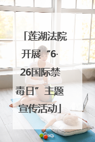 莲湖法院开展“6·26国际禁毒日”主题宣传活动