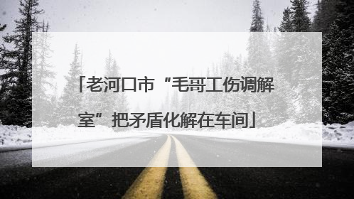 老河口市“毛哥工伤调解室”把矛盾化解在车间