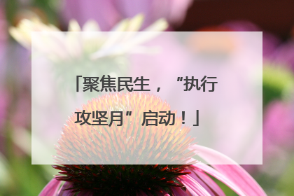 聚焦民生，“执行攻坚月”启动！