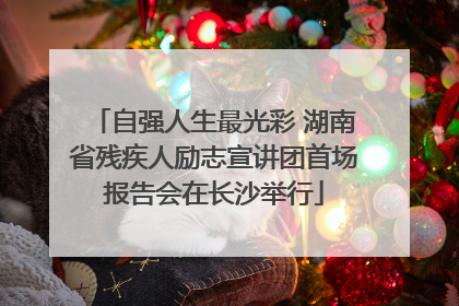 自强人生最光彩 湖南省残疾人励志宣讲团首场报告会在长沙举行