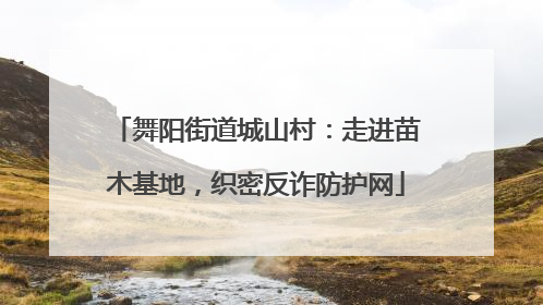舞阳街道城山村：走进苗木基地，织密反诈防护网