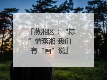 蒸湘区：“粽”情蒸湘 我们有“画”说
