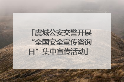 虞城公安交警开展“全国安全宣传咨询日”集中宣传活动