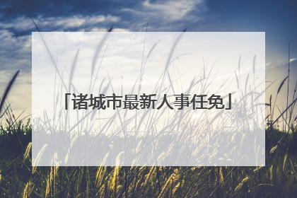 诸城市最新人事任免