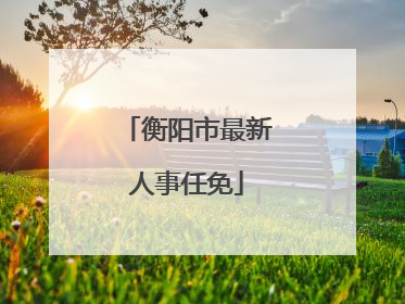 衡阳市最新人事任免