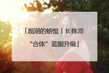观潮的螃蟹丨长株潭“合体”蓝图升级