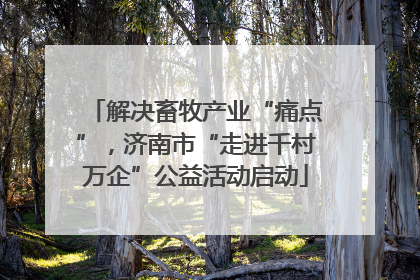 解决畜牧产业“痛点”，济南市“走进千村万企”公益活动启动