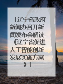 辽宁省政府新闻办召开新闻发布会解读《辽宁省促进人工智能创新发展实施方案》