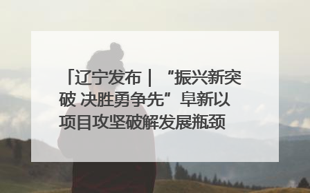 辽宁发布｜“振兴新突破 决胜勇争先”阜新以项目攻坚破解发展瓶颈 经济发展实现良好开局