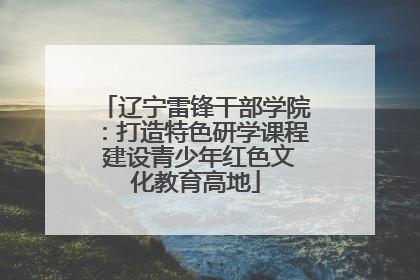 辽宁雷锋干部学院：打造特色研学课程 建设青少年红色文化教育高地