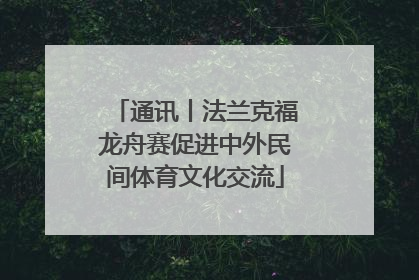 通讯丨法兰克福龙舟赛促进中外民间体育文化交流