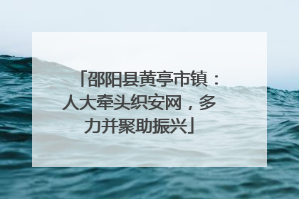 邵阳县黄亭市镇：人大牵头织安网，多力并聚助振兴