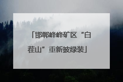 邯郸峰峰矿区“白茬山”重新披绿装