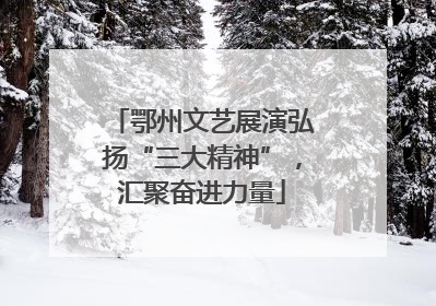 鄂州文艺展演弘扬“三大精神”，汇聚奋进力量
