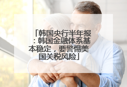 韩国央行半年报：韩国金融体系基本稳定，要警惕美国关税风险