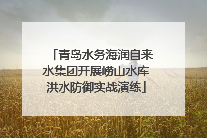 青岛水务海润自来水集团开展崂山水库洪水防御实战演练
