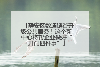 静安区数通链谷升级公共服务！这个新中心将帮企业做好“开门四件事”