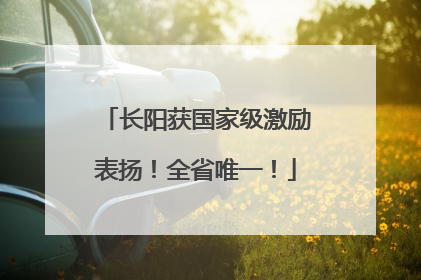 长阳获国家级激励表扬！全省唯一！