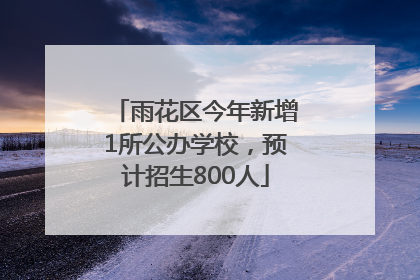 雨花区今年新增1所公办学校，预计招生800人