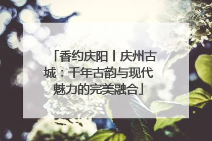 香约庆阳丨庆州古城：千年古韵与现代魅力的完美融合