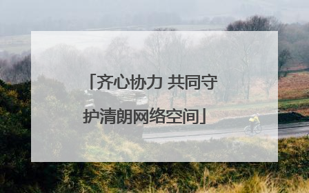齐心协力 共同守护清朗网络空间