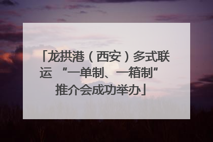 龙拱港（西安）多式联运 “一单制、一箱制” 推介会成功举办
