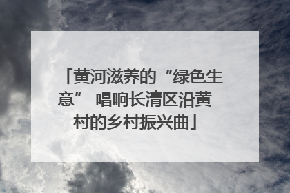 黄河滋养的“绿色生意” 唱响长清区沿黄村的乡村振兴曲